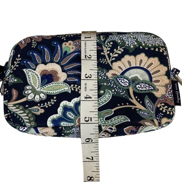 Vera Bradley RFID Convertible  Pouch Crossbody bag Purse Java Navy Camo NWT - Picture 10 of 11